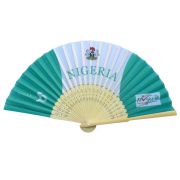 Custom Printed Logo Folding Paper Fans Personalized Bamboo Hand Held Fan Trading Gift