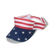 USA Flag Visor Cap Patriotic Sun Visor Hat