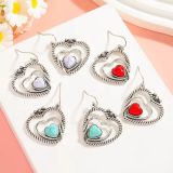 Valentine's Day Retro Double Heart Dangle Earrings Party Gift Accessories