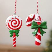 New Christmas Gingerbread Man Pendants Set Resin Gifts