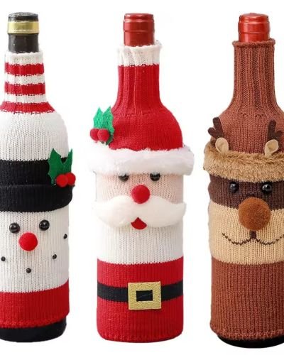 Christmas Decorations Wine Bottles Cover