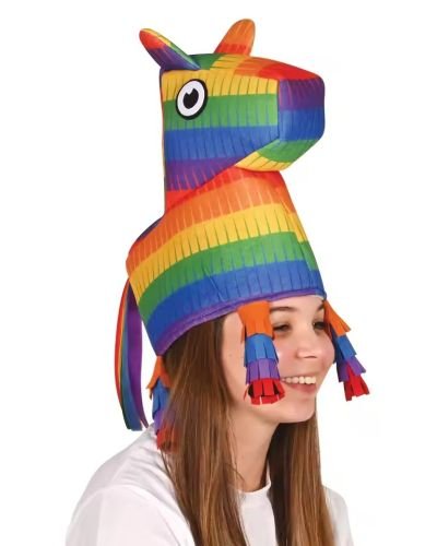 Funny Rainbow Donkey Pinata Hat Fiesta Party Costume Hat Festival Headwear
