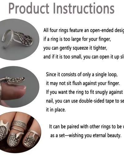 Alloy Silver Plated Finger Cuffs Punk Exaggerated Trendy Rings Unisex for Daily Party Banquet Wear