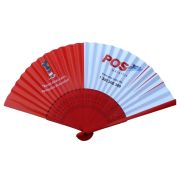 Custom Printed Logo Folding Paper Fans Personalized Bamboo Hand Held Fan Trading Gift