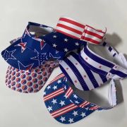 USA Flag Visor Cap Patriotic Sun Visor Hat
