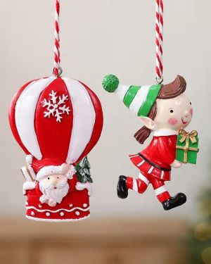 New Christmas Gingerbread Man Pendants Set Resin Gifts