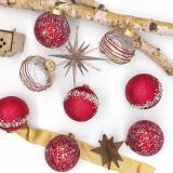 Creative Christmas Ball Set 3 in Glitter Christmas Ball Ornaments