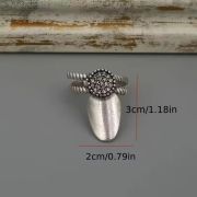 Alloy Silver Plated Finger Cuffs Punk Exaggerated Trendy Rings Unisex for Daily Party Banquet Wear