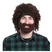 Wig Beard Woolen Hat Funny Knit Beanie with Dreadlocks Rasta Hat