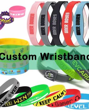 Custom Logo Silicone Wristband Promotional Products Event Merchandise Giveaways