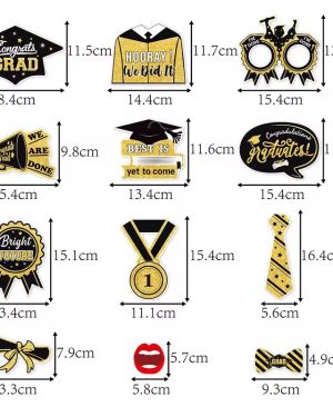 Graduation Photo Booth Props for Happy Celebration Photographed Decorations