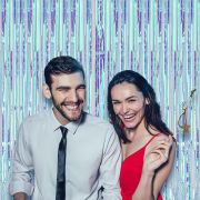 Holographic Foil Curtains Metallic Backdrops for Wedding & Birthday Party Decoration
