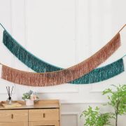 Metallic Tinsel Fringe Garland Mardi Gras Decoration Hanging Banner Carnival Party Backdrop Decor