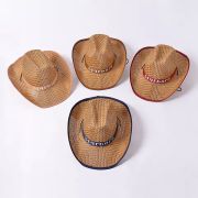 Roll up Wide Brim Straw Panama Hat Fedora Beach Sun Hat Wester Cowboy Hat