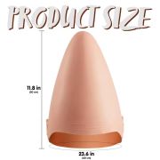 Halloween Cone Bald Head Latex Bald Wig Cap Alien Cosplay Costume Accessory